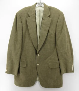 VINTAGE Paul Stuart Sport Coat Men 42 Green Blazer Wool Linen Jacket Preppy * - Picture 1 of 18