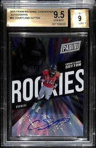 2018 Panini National Convention Autographs 92 Courtland Sutton RC Auto BGS 9.5 9 - Picture 1 of 2