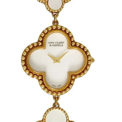 Reloj de cuarzo para mujer Van Cleef & Arpels vintage Alhambra 136674 con carcasa Foto 1 de 4
