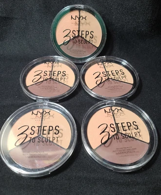 💋Best $ Lot 5x💋 NYX  3 Steps to Sculpt Face Sculpting Palette MEDIUM 3STS03💋 - Image 1 of 4