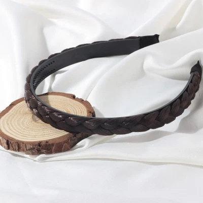 Diadema trenzada cabello sintético cabeza trenzada mujeres niñas banda diadema trenzada Foto 1 de 4