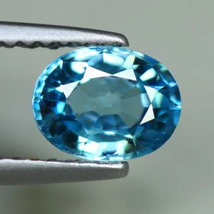 1.38 Cts_Fantastic Diamond Lustrous_100 % Natural Unheated Blue Zircon_Cambodia - Picture 1 of 3