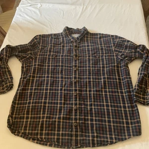 Duluth Trading kariertes Flanellhemd ~ Langarm ~ Herren 2XL Tall - Bild 1 von 10