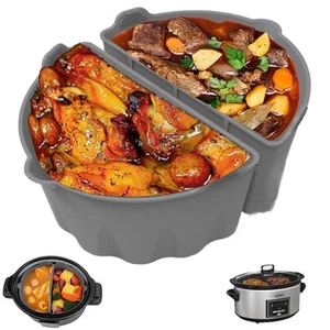 6 Quart Silicone Crock Pot Divider,Silicone Slow Cooker Divider Liners,Reusab... - Picture 1 of 8