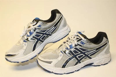 ASICS гель Contend новый мужской размер 7 40 белый черный синий сетки кроссовки T2F4N - Изображение 1 из 4