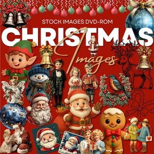 Christmas Clipart Image Bundle DVD-ROM | Festive PNG JPG PDF Graphics Collection - Picture 1 of 21