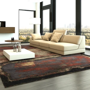 Handgeknüpfter Teppich "Lotus" Modern Schwarz Grau 364x277 cm - Bild 1 von 7