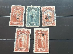 Fünf Quebec Law Briefmarken gebraucht - Bild 1 von 7