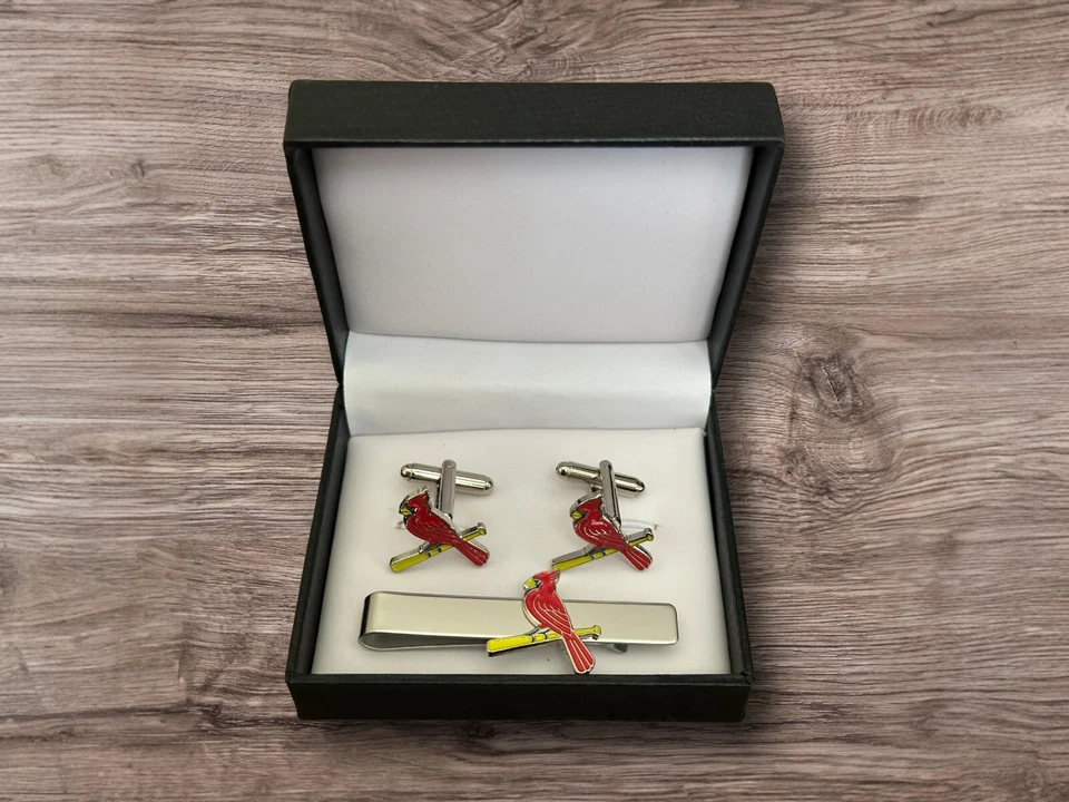 Gemelos, clip de corbata o juego completo de los Cardenales de San Luis Foto 1 de 4