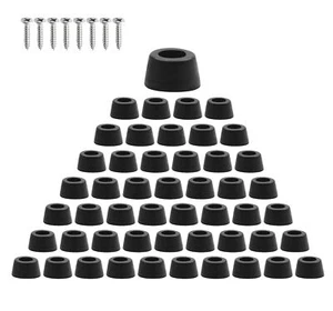 50 Pcs Round Rubber Feet Bumpers Non Slip Cutting Board Feet with Screws - Picture 1 of 7