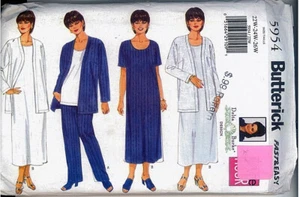 OOP Butterick 5954 Womens Jacket Top Dress Pants Pattern Plus Size 22W - 26W - Picture 1 of 2