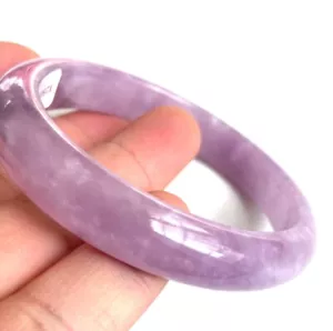 Certified Grade A Lavender 62-63mm Natural Burma Jade jadeite Bangle Bracelet - Picture 1 of 4