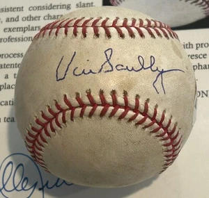 VIN SCULLY SIGNED BALL GAME USED DODGERS 2007 SEASON MLB HOLOGRAM & PSA/DNA - Picture 1 of 24
