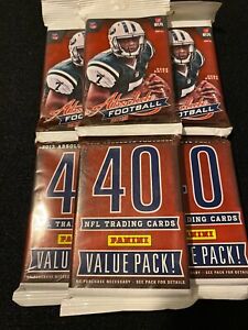 (3) 2013 Panini Absolute Football Fat Cello Value Packs 120 Cards