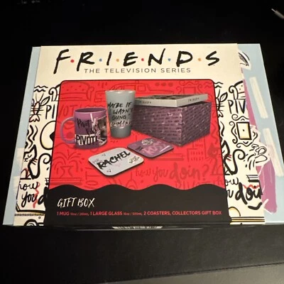 Taza y vaso Friends (diseño Doodle), 2x montaña rusa Ross & Rachel con licencia oficial  Foto 1 de 2