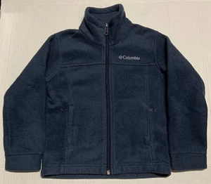 Columbia Fleece Jacket Kids Youth Size XXS 4/5 Blue Full Zip Outdoor Sweater - Picture 1 of 5