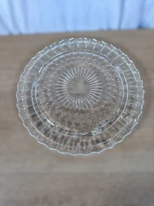 Vintage Federal Glass Footed Bubble Hobnail Patterned Cake Plate Stand 11.25" - Picture 1 of 6