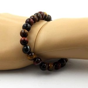Armband Perlen Tigerauge Mehrfarbig - Bild 1 von 7