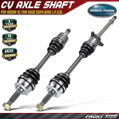 2 передние левые и правые оси CV в сборе для Nissan Altima 2002 2004-2006 L4 2,5 л - Изображение 1 из 4