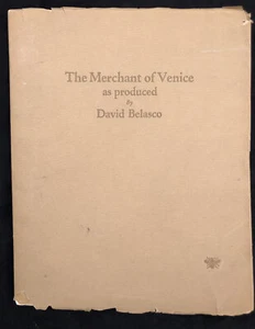 A Souvenir of Shakespeare's The Merchant of Venice by David Belasco, 1923, RARE - Picture 1 of 12