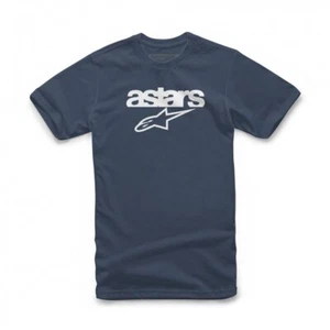 Alpinestars Heritage Blaze T-Shirt Mens Cotton Tee Navy Blue - Picture 1 of 1