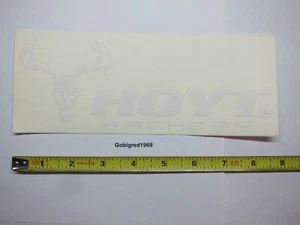 NUEVO HOYT Tiro con Arco Buck Ventana Inversa Calcomanía Adhesiva 3 3/8 x 8 5/8 ENVÍO GRATUITO - Imagen 1 de 2