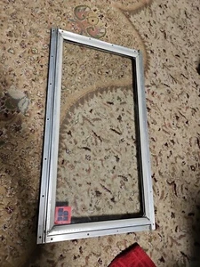 Free Shipping 1 Vintage Window RV Camper Travel Trailer Aluminum 21-7/8"x11-3/8" - Picture 1 of 8