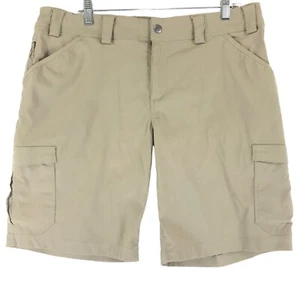Duluth Trading Dry On The Fly Shorts Women's 16 (38x10) Beige Stretch 8 Pocket - Picture 1 of 6