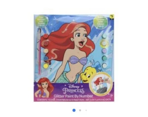 Kids Disney Princess Glitter Paint By Number Set New - Picture 1 of 3