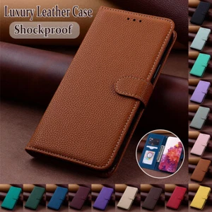 For iPhone 16 15 14 13 12 Pro Max XS XR SE Luxury Leather Wallet Flip Cover Case - Picture 1 of 39