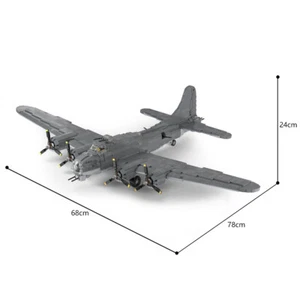 MOC Aircraft B-17 Flying Fortress Building Block Airplane MOC Bricks Toys Toys - Picture 1 of 7