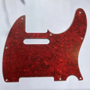 WD Music 8 HoleTelecaster Tele Pickguard 4 Ply Red Tortoise Made in USA + SCREWS - Picture 1 of 11