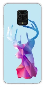 Coque en silicone imprimée compatible Xiaomi Redmi Note 9S Cerf Hipster Bleu - Bild 1 von 3