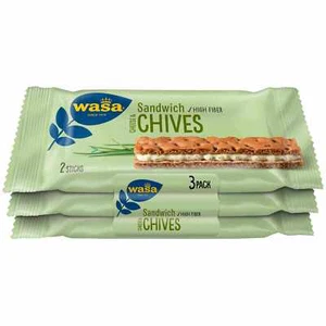 Wasa Knäckebrot Sandwich Käse & Schnittlauch Multipack (111g Packung) - Bild 1 von 4