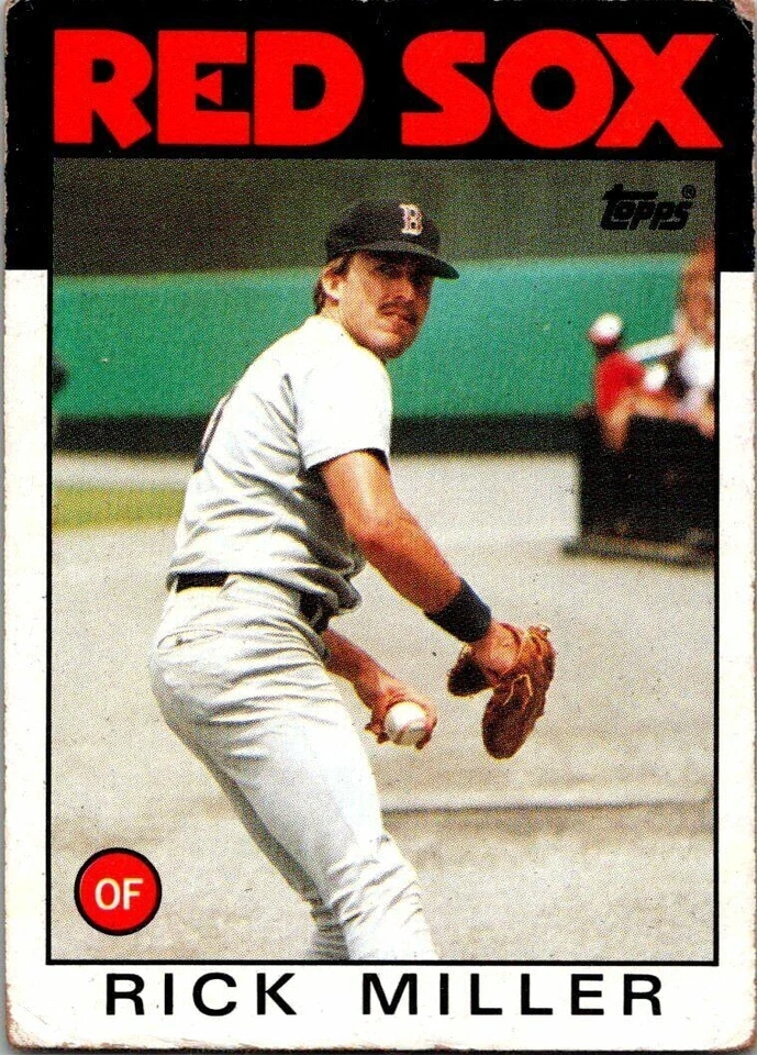1986 Topps   #424   Rick Miller   Outfield   Boston Red Sox   FREE shipping - Image 1 of 1