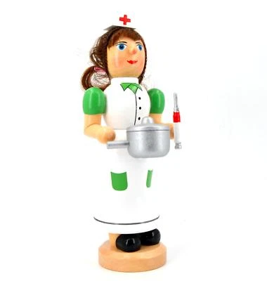 Räuchermännchen Beruf Krankenschwester 19cm Rauchfigur Krankenpflegerin Pflege - Bild 1 von 3