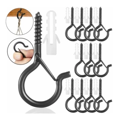 20Pcs Q-Hanger Hanger Screw Wall Cabinet Ceiling Hook for Hanging Outdoor Silver - Image 1 of 4
