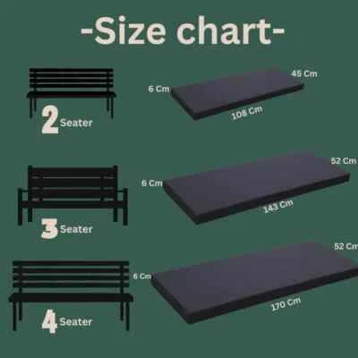 OUTDOOR 2 3 4 SEATER BENCH PAD WATERPROOF FABRIC GARDEN FURNITURE SEAT CUSHION