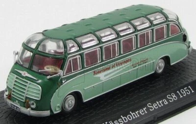 MODELLINO STATICO ATLAS SETRA KASSBOHRER S8 AUTOBUS TOURISME VOYAGES 1951 1/72 - Immagine 1 di 3