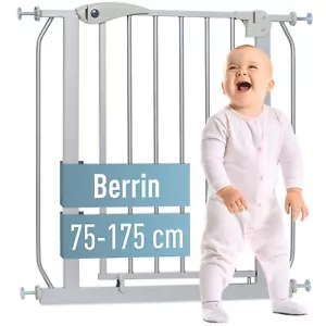 ib style BERRIN SILBER Treppengitter Treppenschutzgitter Türgitter Absperrung - Bild 1 von 6
