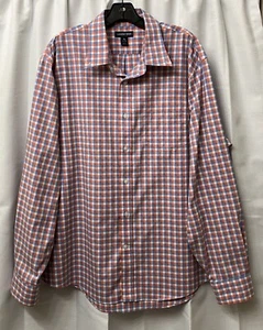 Camisa de vestir de sarga de manga larga Lands’ End para hombre ajuste tradicional a cuadros XL 17-17,5 - Imagen 1 de 7