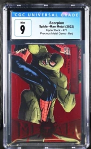2022 Spider-Man Metal Scorpion Precious Metal Gems - Red CGC 9 Mint - Picture 1 of 2