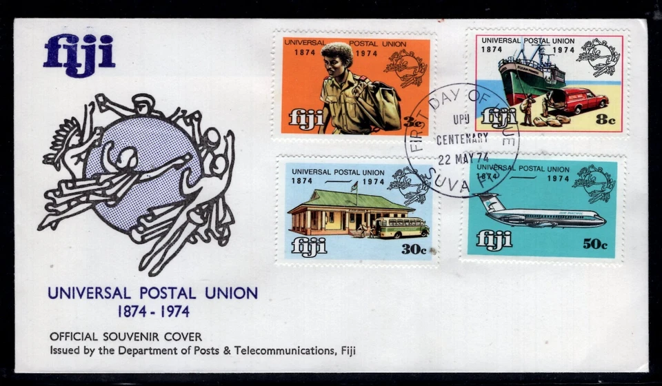 Fiji, FDC, Cover Universal Postal Union (UPU) Centenary 1974. x46390 - Image 1 of 1