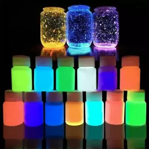 Waterproof Acrylic Glow In The Dark Luminous Paint Odor DIY Color Free ~ - Picture 1 of 25