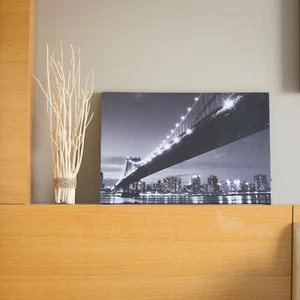 Beautiful Bright Baum LED Brooklyn Bridge Painting NIK 7002 - Picture 1 of 2