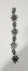 Metal Marijuanna Leaf Bracelet Cannabis Weed Silver 