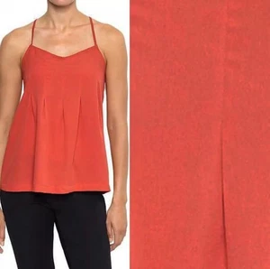 NWT GAP Women Size M Pleated Spaghetti Strap Cami top Tank Sleeveless Totem Red - Picture 1 of 4