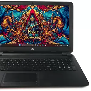 Günstiger HP Laptop großer 15,6"-Bildschirm AMD Quad-Core 128 GB SSD Win10 Computer PC - Bild 1 von 12