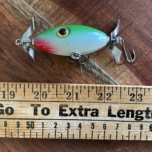 Rare Wood Chopper Vintage Topwater Prop Fishing Lure in Frog Pattern - Picture 1 of 10