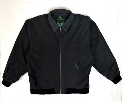 Vintage Lyle & Scott Men's Large Jacket Black Bomber Full Zip - Image 1 of 4